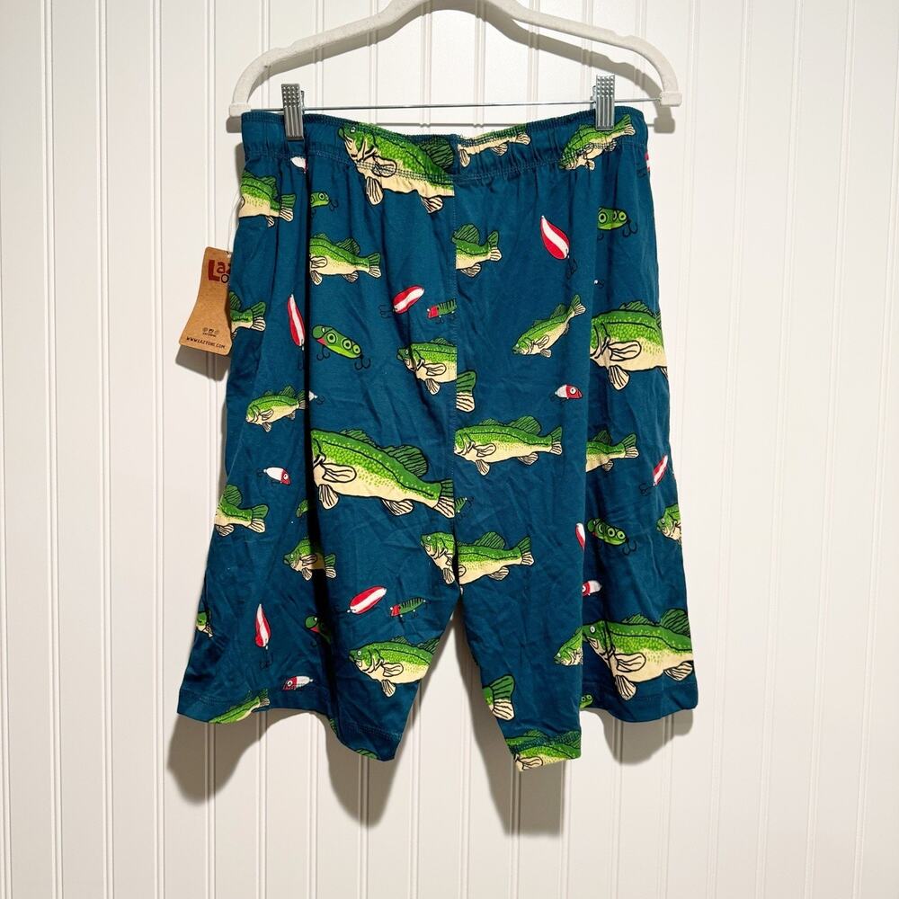 Lazy Ones Bass Fish Pajama Shorts NEW Size Large - Picture 7 of 7